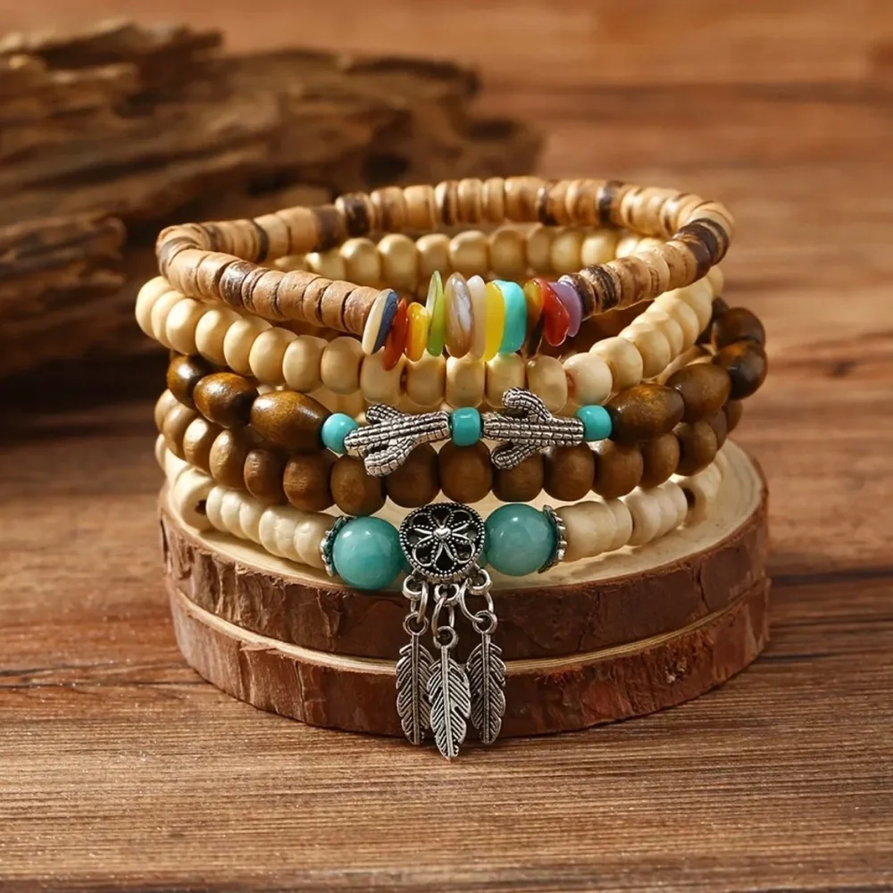 🔴 5 for $10 ONE Colorful Beaded Silver Stretchy Bracelet - Picture 10 of 16